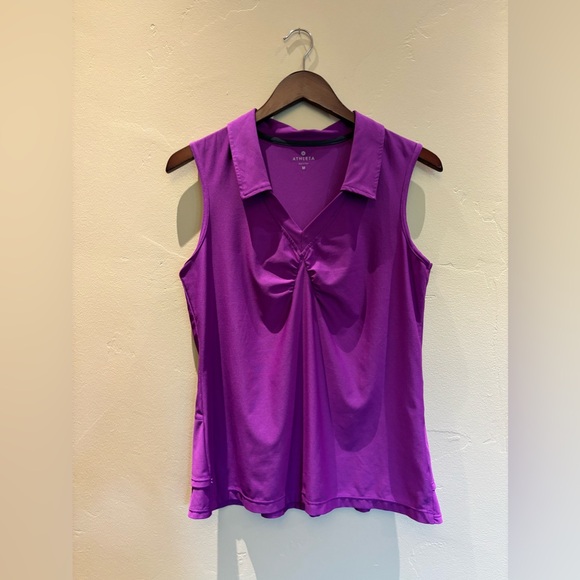 Athleta Tops - SOLD//ATHLETA Women’s Tennis Purple Sleeveless Athletic Top // SZ: M